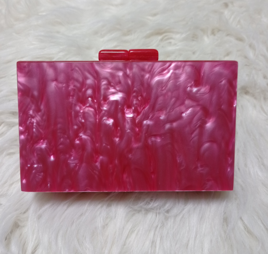 BOLSO CLUTCH ROSA FUSSIA ANACARADO