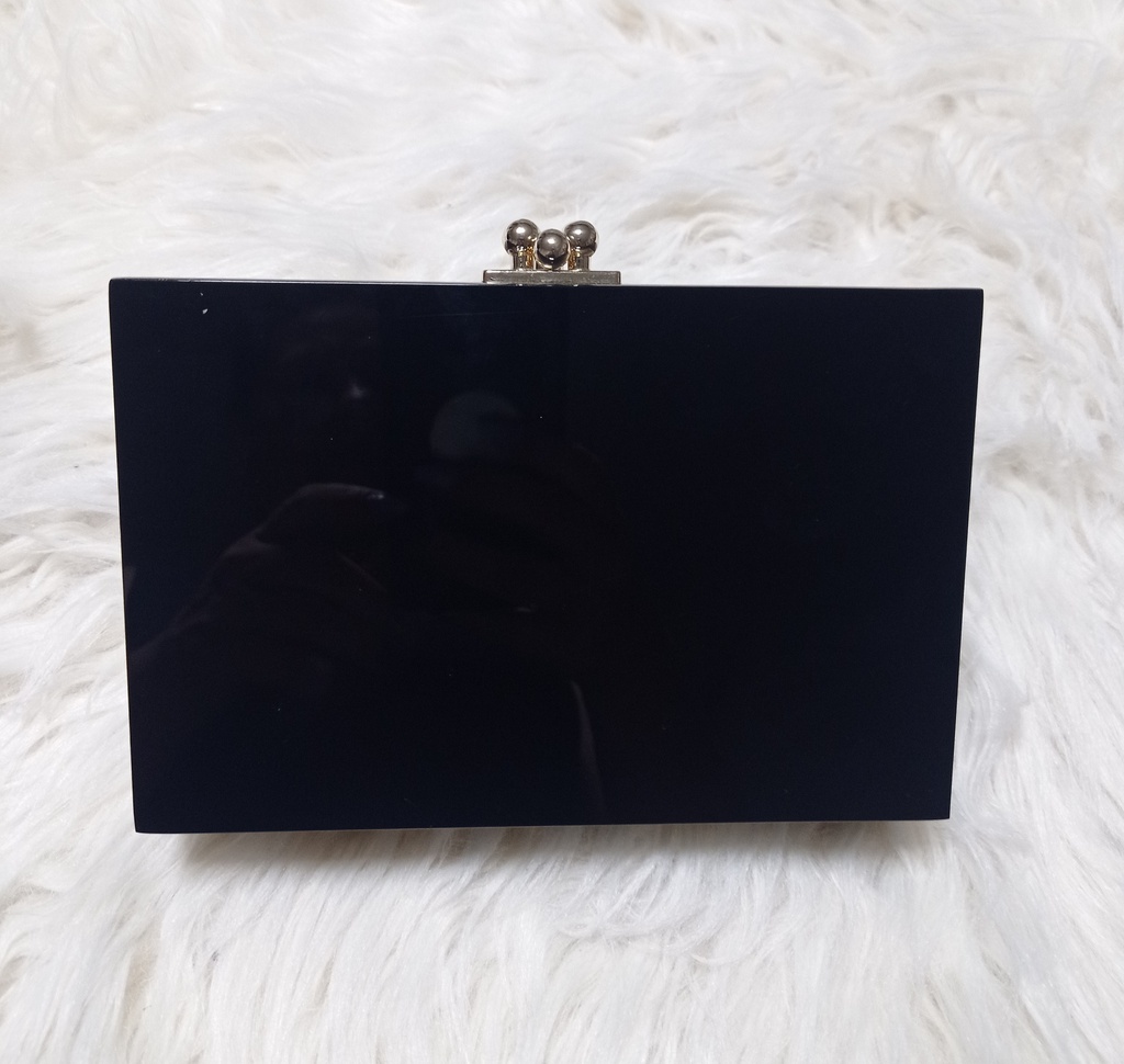 BOLSO CLUTCH NEGRO ANACARADO