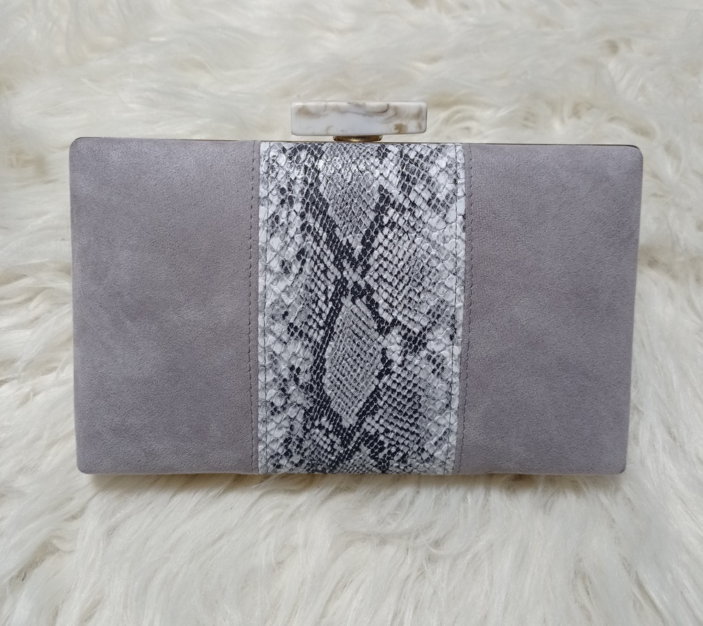 BOLSO  CLUTCH GRIS DE ANTELINA