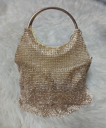 BOLSO CLUTCH MAYA DE METAL DORADO