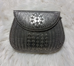BOLSO CLUTCH LATÓN PLATEADO