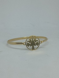 PULSERA RÍGIDA DORADA ÁRBOL DE LA VIDA