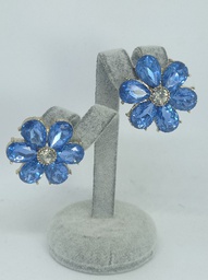 DORADOS DE CIRCONITAS MOD. FLOR AZULINA